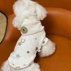 Autumn/Winter Pet Hooded Sweater: Cute Star Design for Small Dogs/Cats