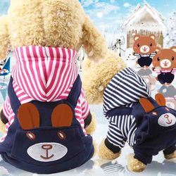 cute bear pet puppy hat | cat & small dog clothes for autumn/winter