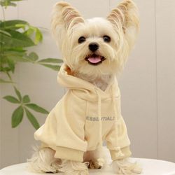 soft fleece-lined dog hoodie for small dogs: warm winter sweate