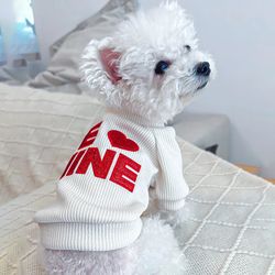 Cute Letter Pattern Dog Hoodies Coat | Pet Clothes O-Neck Pullover