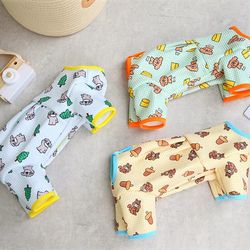 Spring Dog Jumpsuit: Cute Cartoon Print for Small Dogs