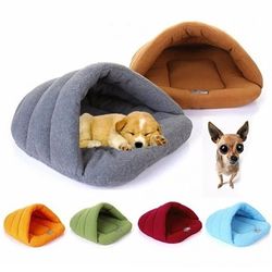 winter warmth: soft polar fleece pet beds for small dogs & cats
