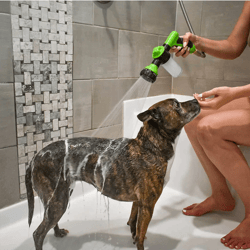 adjustable dog shower sprayer nozzle | pet wash cleaning tool