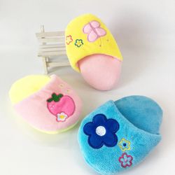 Interactive Slipper-Shaped Dog Toy: Flower Butterfly Design, Funny Squeaky Plush