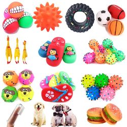squeak dog toy: chicken chew bone slipper ball for training & dental care