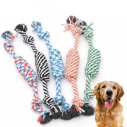 Cotton Chew Toys for Dogs: Durable Braided Bone Knot Rope for Puppy Dental Care