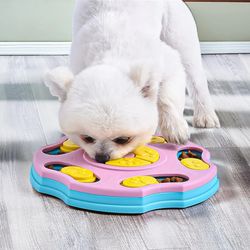 Pet Feeding Toy: IQ Boosting Interactive Slow Dispensing Puzzle Feeder for Small to Medium Dogs