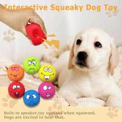 cute big eye monster design dog squeaky chew latex toys