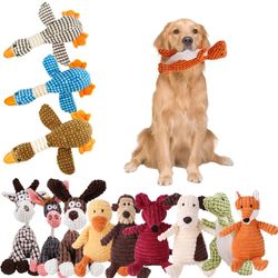 Plush Corduroy Dog Toys: Cute, Bite-Resistant Shapes for Small & Large Dogs