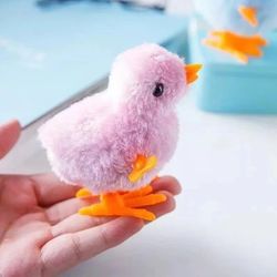 interactive plush chicken cat toy for jumping & walking
