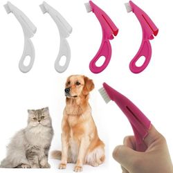 pet finger toothbrush: dog cat cleaning tool