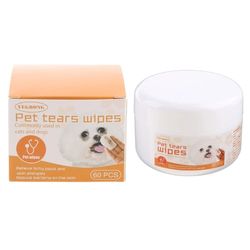pet wet wipes: 60 count for cat dog eye stain cleaning pads