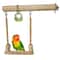 oISEParrotsToysBirdSwingExerciseClimbingPlaystandHangingLadderBridgeWoodenPetParrotMaca
