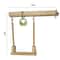 yGm0ParrotsToysBirdSwingExerciseClimbingPlaystandHangingLadderBridgeWoodenPetParrotMaca