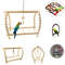 eFrnParrotsToysBirdSwingExerciseClimbingHangingLadderBridgeWoodenRainbowPetParrotMacaw