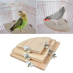 wooden parrot hamster stand board: ideal pet cage toy platform