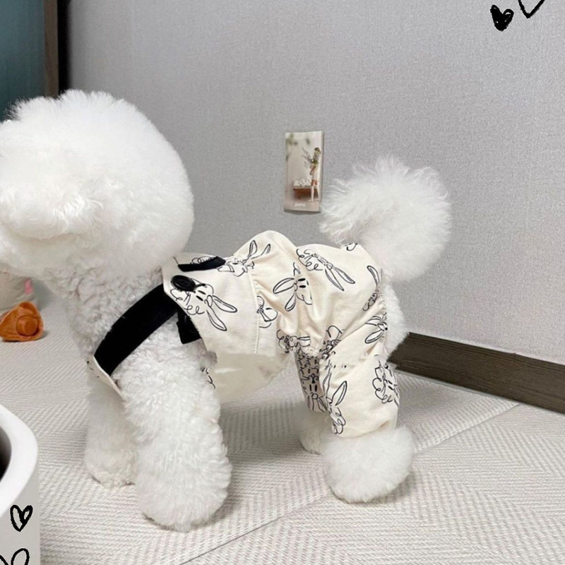 TinZPetDogSuspenderJumpsuitsChristmasRabbitPrintDogSlingDressforBulldogCatOutfitsChris