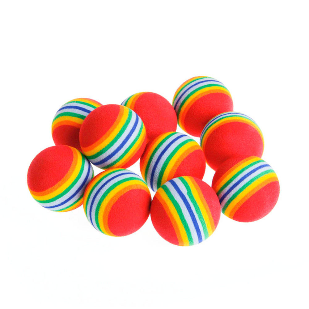 0d3TEVARainbowCatToysBallInteractiveCatDogPlayChewingRattleScratchEVABallTrainingBall