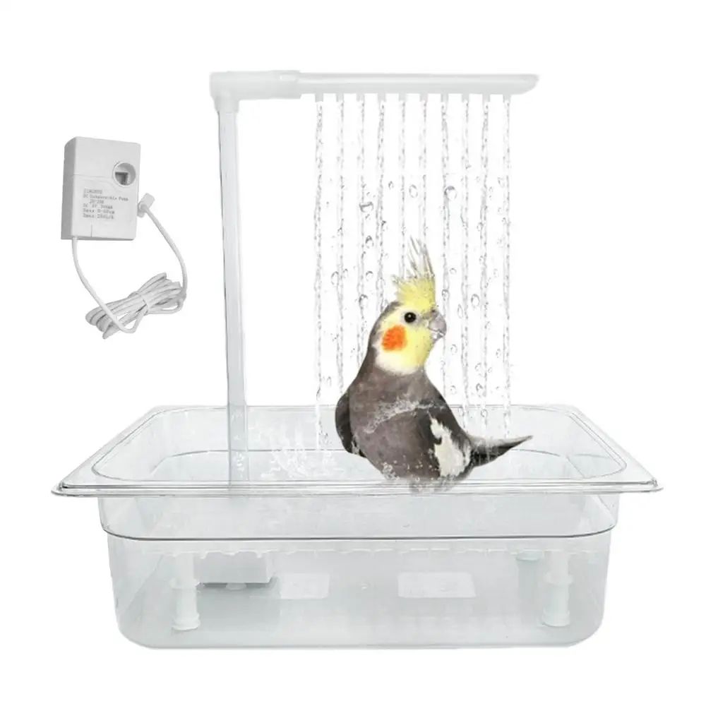 Automatic Parrot Bath Fountain Multipurpose Bird Bathing Tub Shower Box With Multiple Faucets For P 3