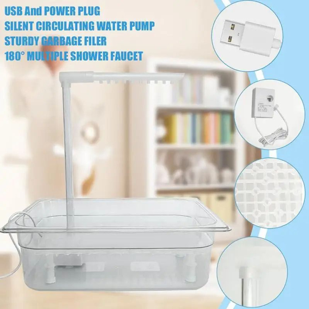 Automatic Parrot Bath Fountain Multipurpose Bird Bathing Tub Shower Box With Multiple Faucets For P 8