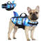 Pet Dog Swimming Life Vest Collar Harness Shark Fin Design Summer Swimwear Clothes For Dogs 2