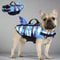 Pet Dog Swimming Life Vest Collar Harness Shark Fin Design Summer Swimwear Clothes For Dogs 0