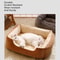 Luxury Cat Bed Plush Pet Products Basket House Beds for Kittens Small Dogs