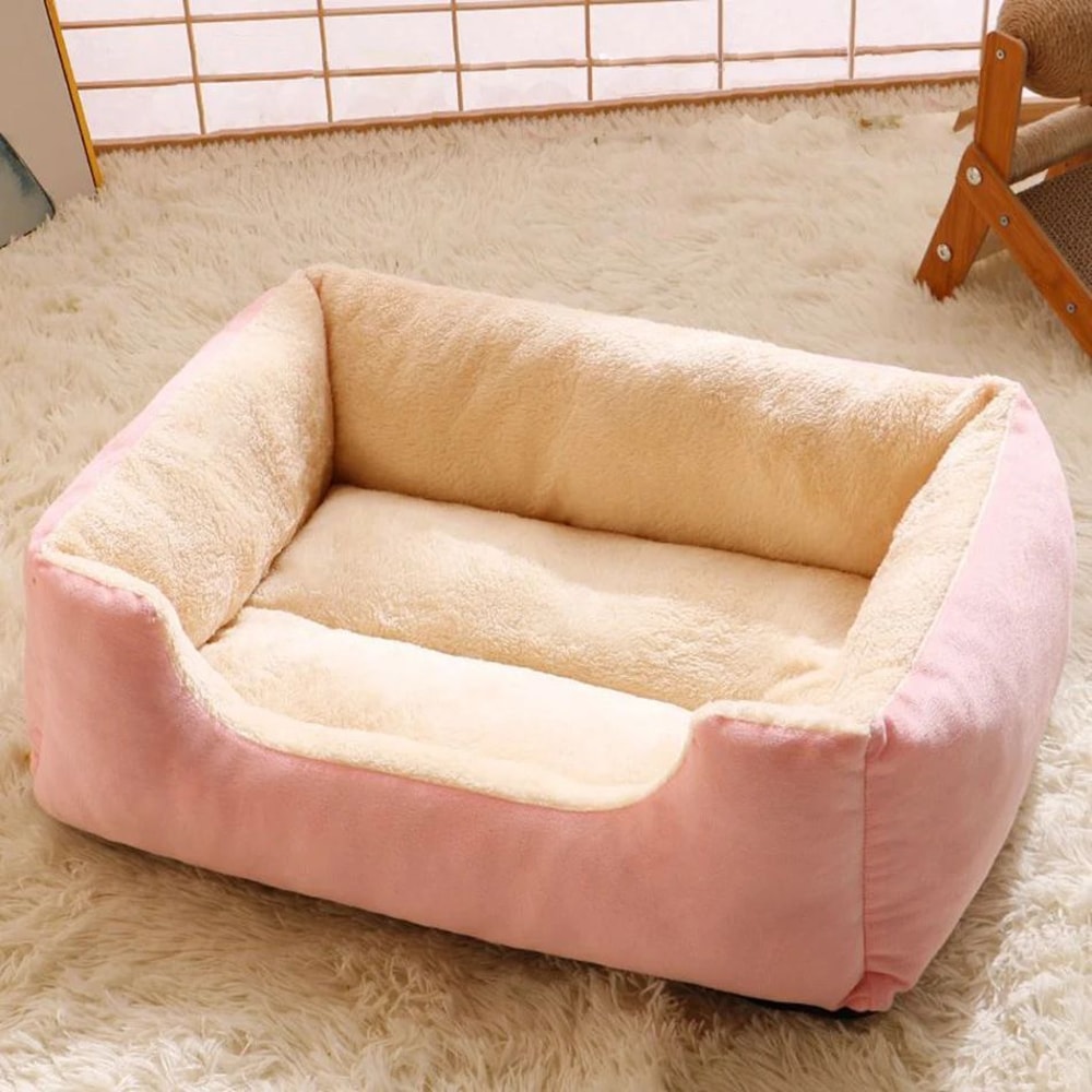 Luxury Cat Bed Plush Pet Products Basket House Beds for Kittens Small Dogs