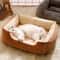 Luxury Cat Bed Plush Pet Products Basket House Beds for Kittens Small Dogs