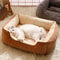 Luxury Cat Bed Plush Pet Products Basket House Beds for Kittens Small Dogs