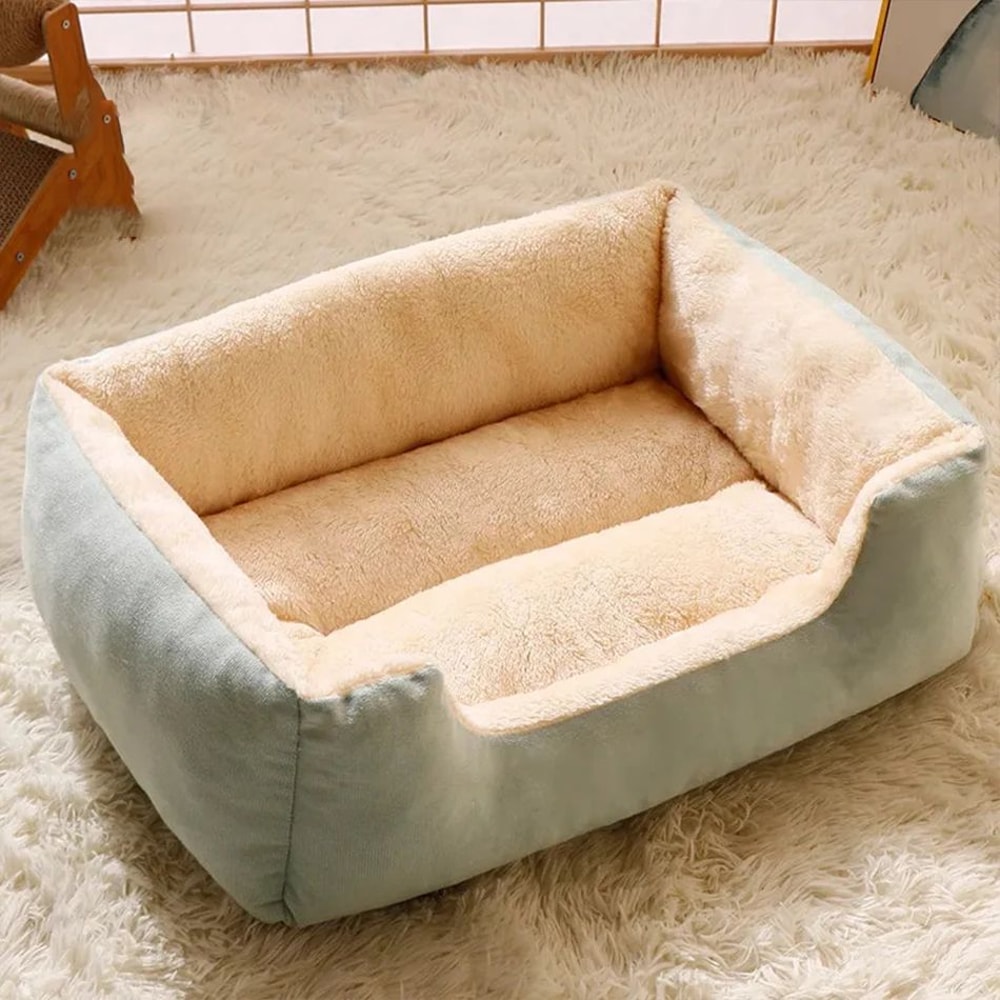 Luxury Cat Bed Plush Pet Products Basket House Beds for Kittens Small Dogs