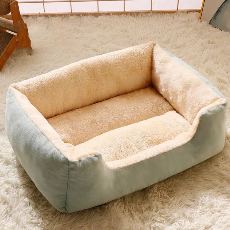 Luxury Cat Bed Plush Pet Products Basket House Beds for Kittens Small Dogs