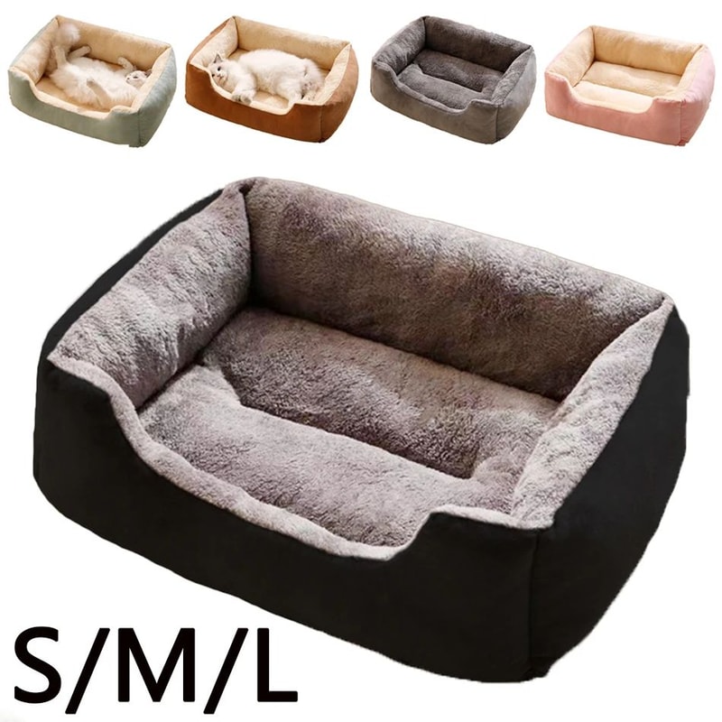 Luxury Cat Bed Plush Pet Products Basket House Beds for Kittens Small Dogs