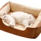 Luxury Cat Bed Plush Pet Products Basket House Beds for Kittens Small Dogs