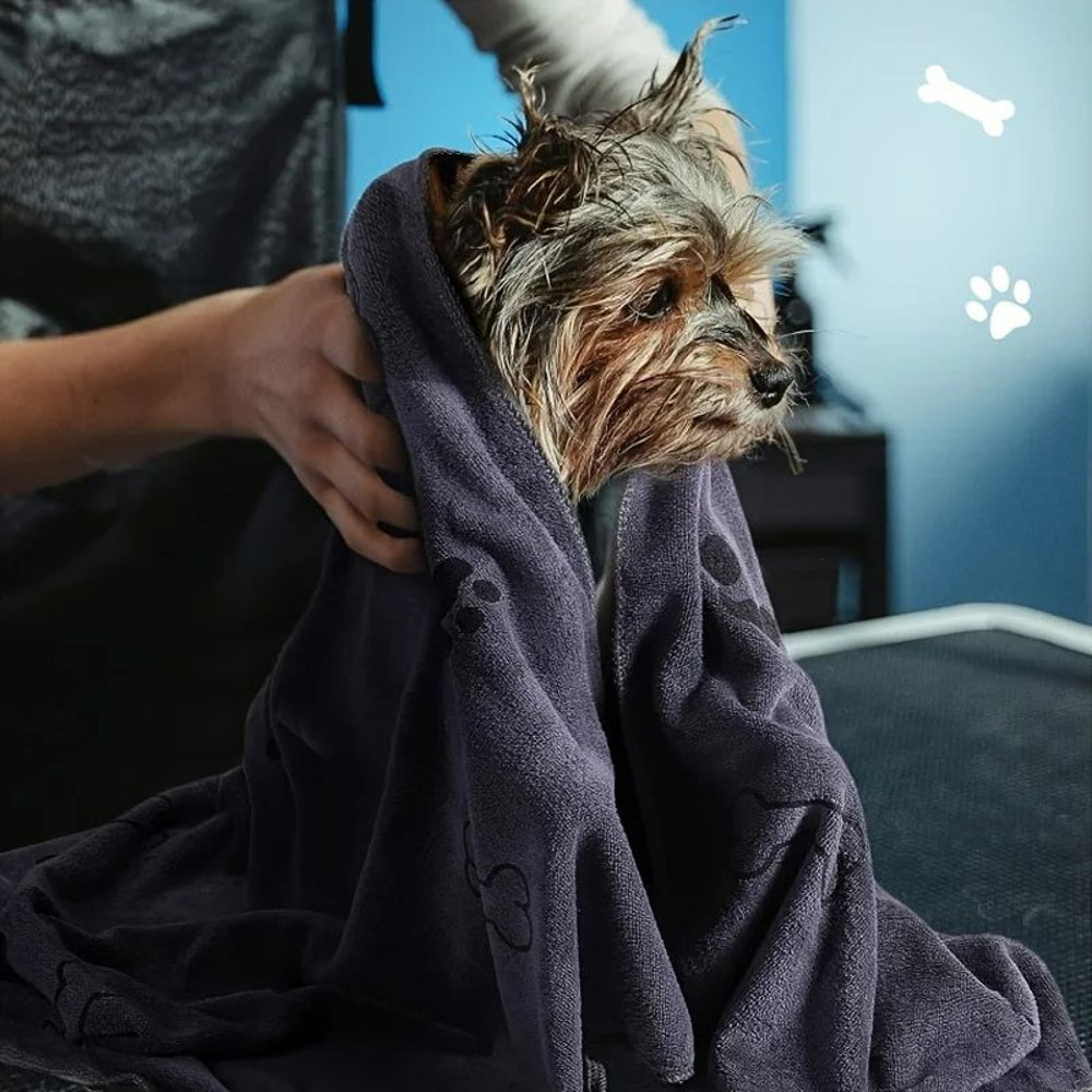 QuickDrying Microfiber Dog Towel Super Absorbent Pet Bath Towel For Dogs  Car Wiping Cloth 1