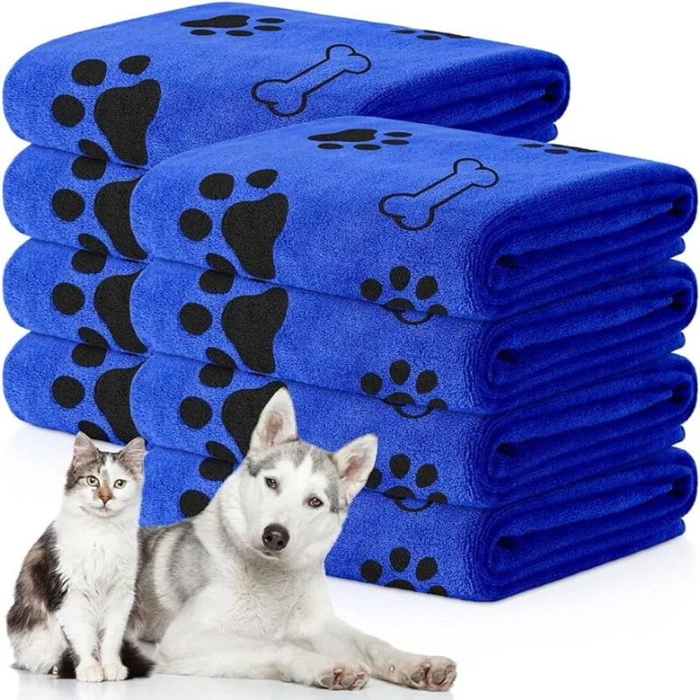 QuickDrying Microfiber Dog Towel Super Absorbent Pet Bath Towel For Dogs  Car Wiping Cloth 7