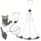 Hanging Cat Toy for Door, Entertaining OmDoor Kitten Teaser with Dangling Feathers, Mental Stimulation & Exercise Toy