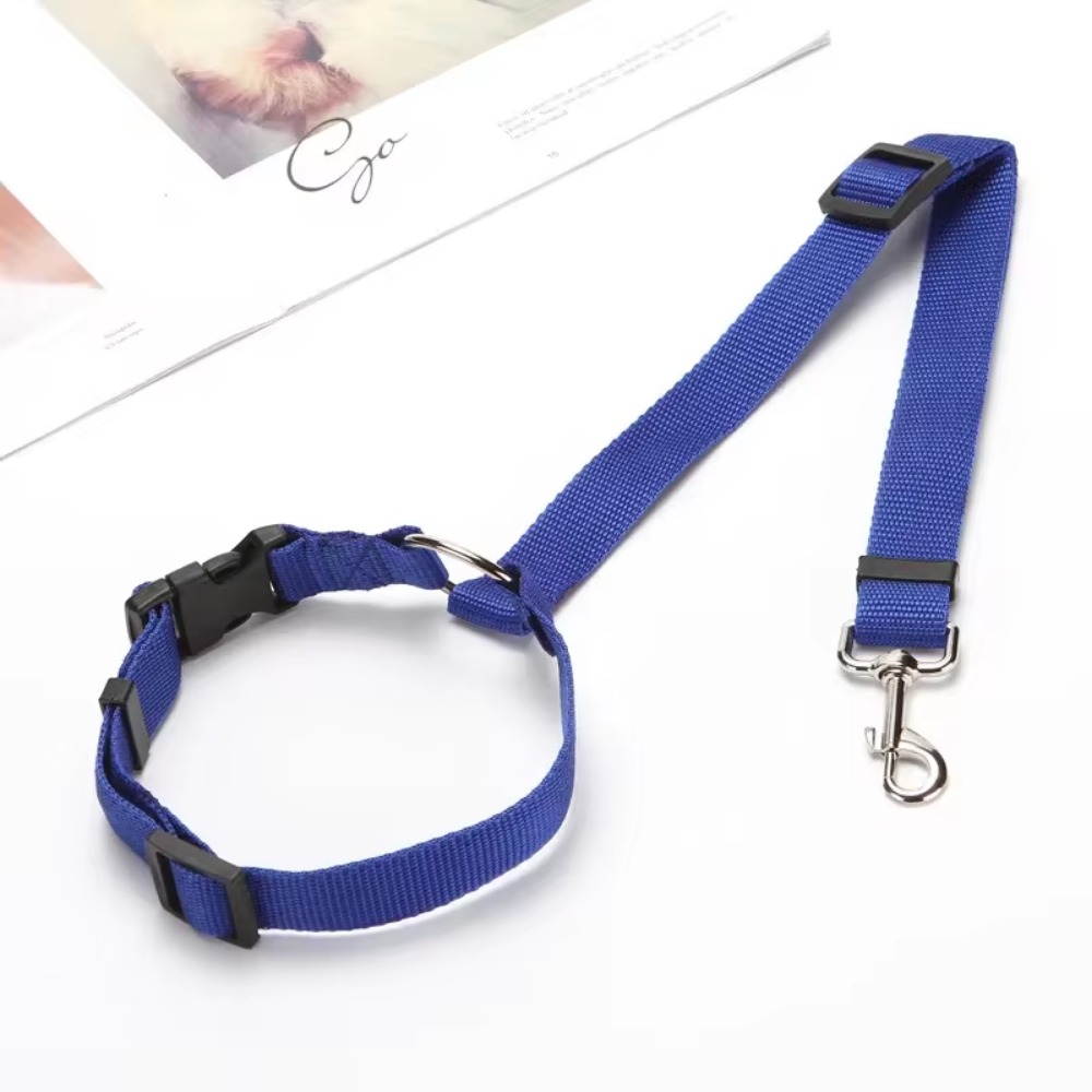 Durable Nylon Lead Leash Dog Harness TwoinOne Adjustable Pet Car Seat Belt for Safe Backseat Tr