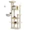 MultiLevel Plush Cat Tree ExtraLarge Cat Tower With Scratching Boards Perches Caves 10