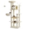 MultiLevel Plush Cat Tree ExtraLarge Cat Tower With Scratching Boards Perches Caves 10