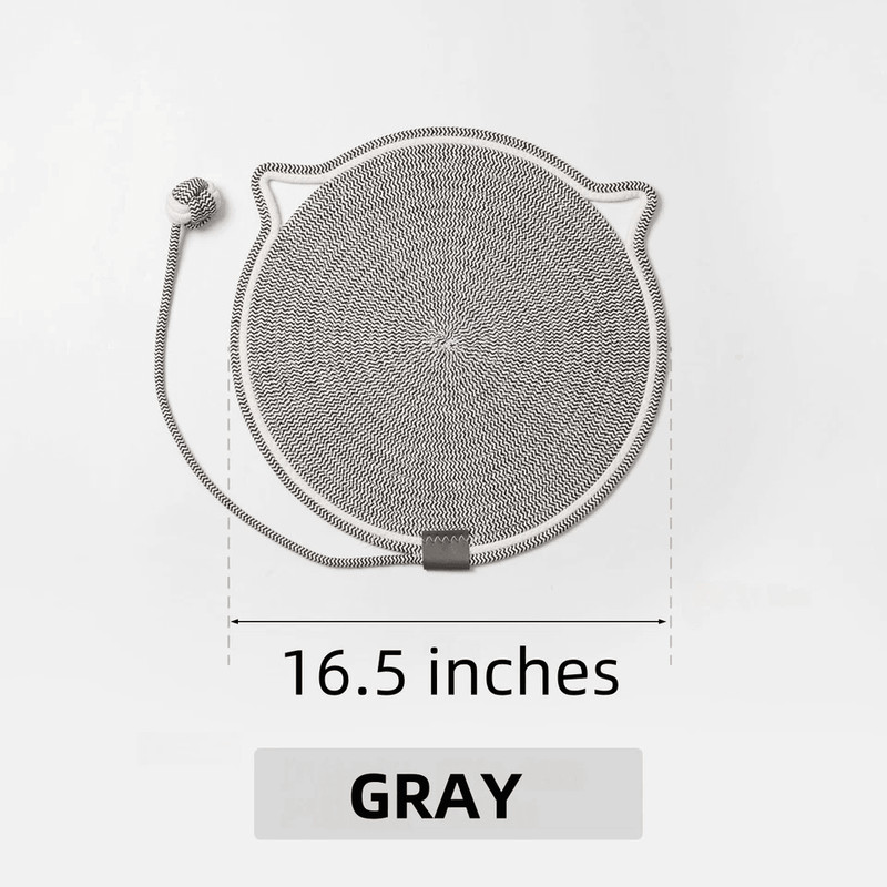 Cat Scratching Post Pad Mat With Ball Toy Round Circular Non Slip Scratcher For Indoor Cats Fun Int 5