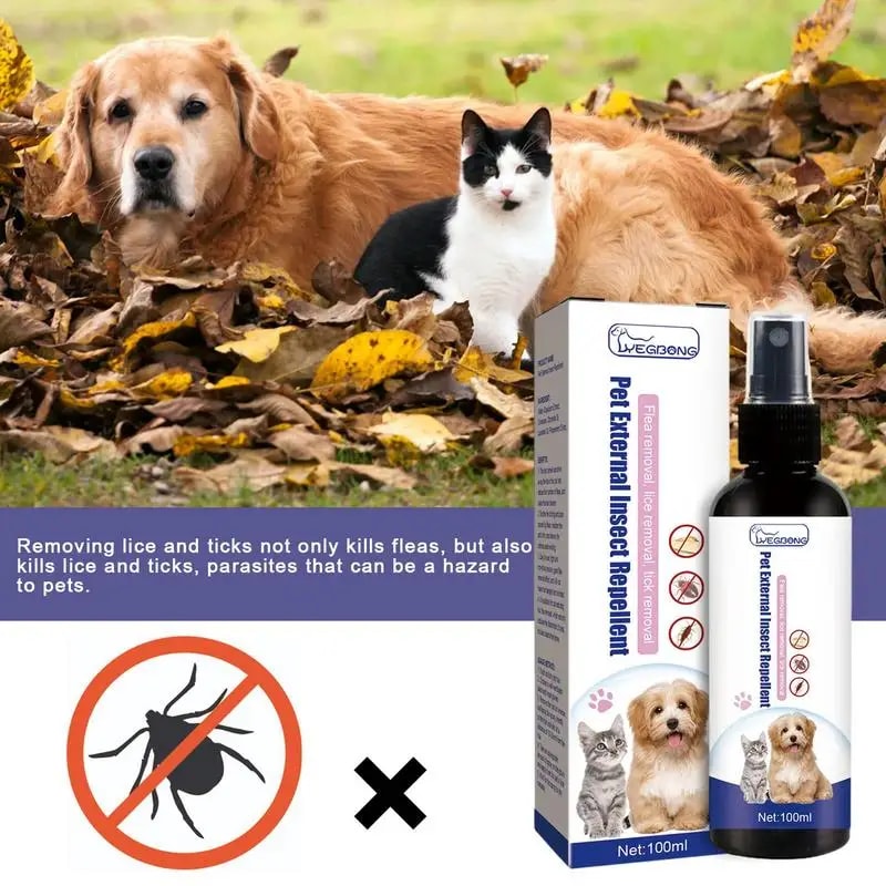 Pet Tick Spray For Dogs Cats Natural Flea Lice Repellent Safe Insecticide For Home Use 1