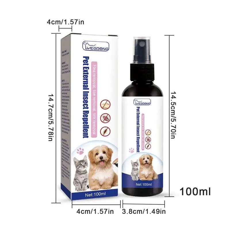 Pet Tick Spray For Dogs Cats Natural Flea Lice Repellent Safe Insecticide For Home Use 5