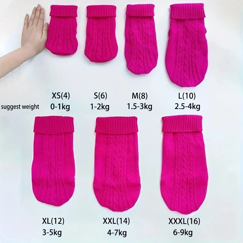 Dog Winter Clothes Knitted Pet Sweater For Small  Medium Dogs Chihuahua  Yorkshire Puppy 2