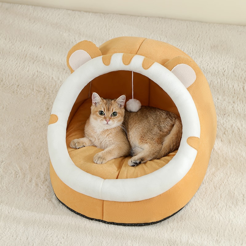 Warm Cat House Dog Bed Super Cat Basket Tent With Cave Cushion For Kittens Small Dogs 3