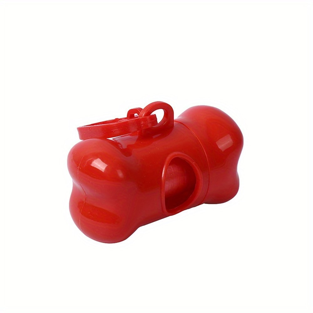 Portable BoneShaped Dog Poop Bag Holder Colorful Pet Waste Dispenser With Disposable Bags For Walki 1