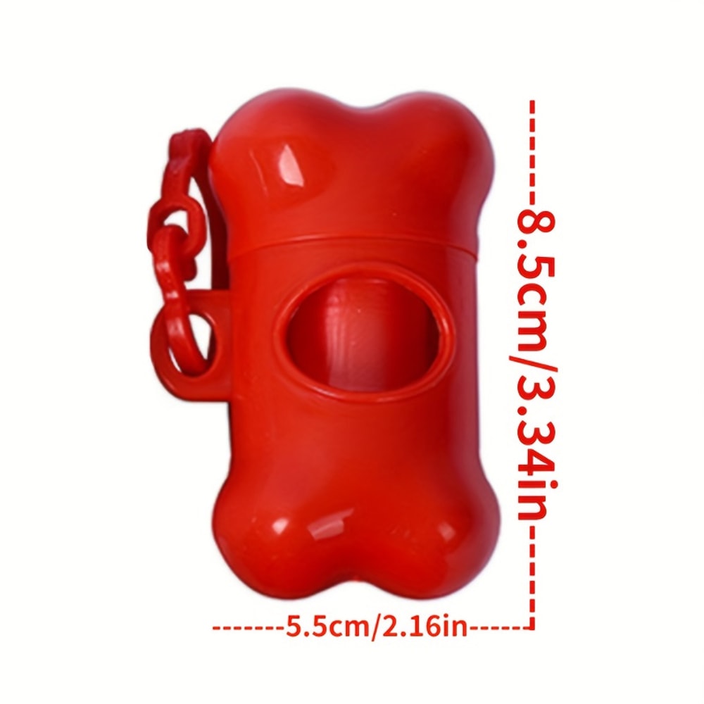 Portable BoneShaped Dog Poop Bag Holder Colorful Pet Waste Dispenser With Disposable Bags For Walki 3