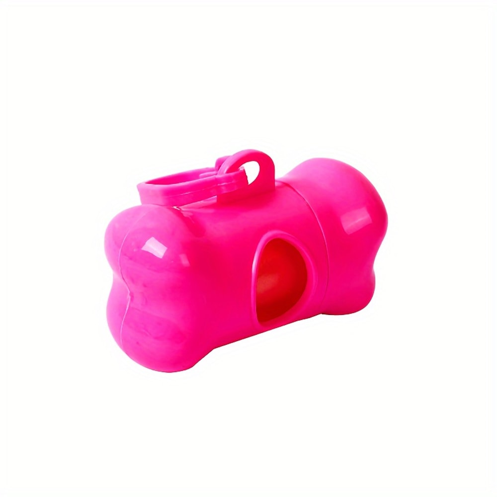 Portable BoneShaped Dog Poop Bag Holder Colorful Pet Waste Dispenser With Disposable Bags For Walki 9