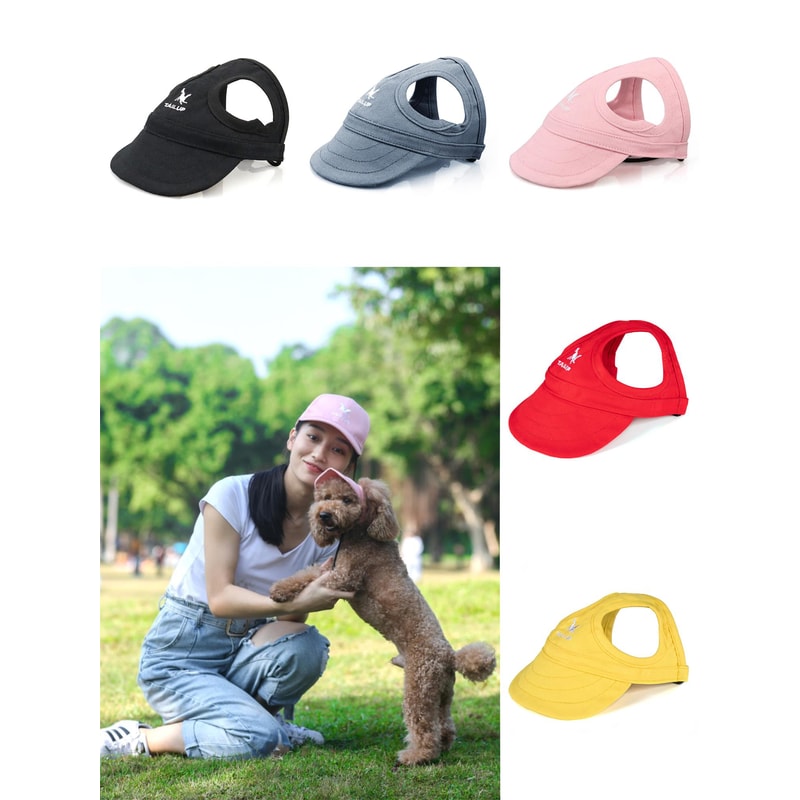 Adjustable Pet Dog Baseball Hat With Ear Holes Cute Travel Sun Cap For Outdoor Sport 3