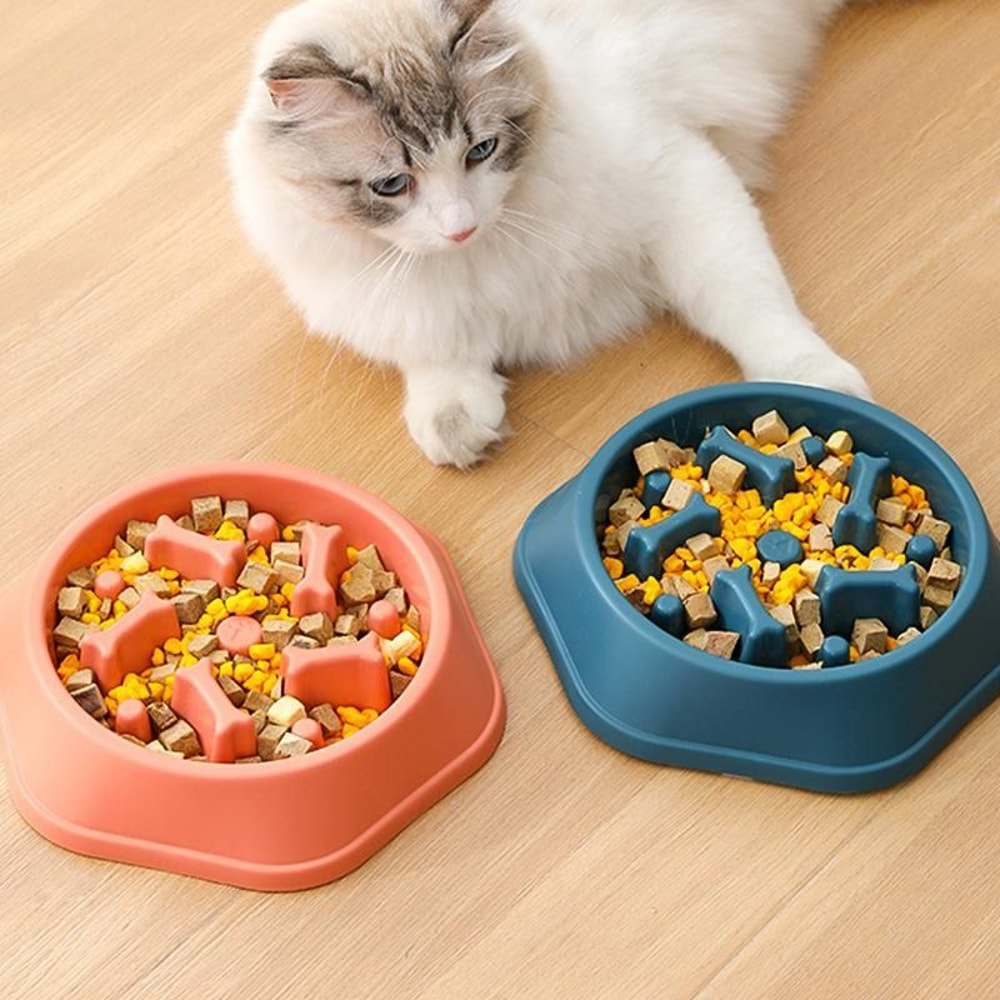 Slow Feeder Dog Bowl AntiChoking NonSlip Pet Food Bowl For Cats Dogs Healthy Eating Fat Control 0